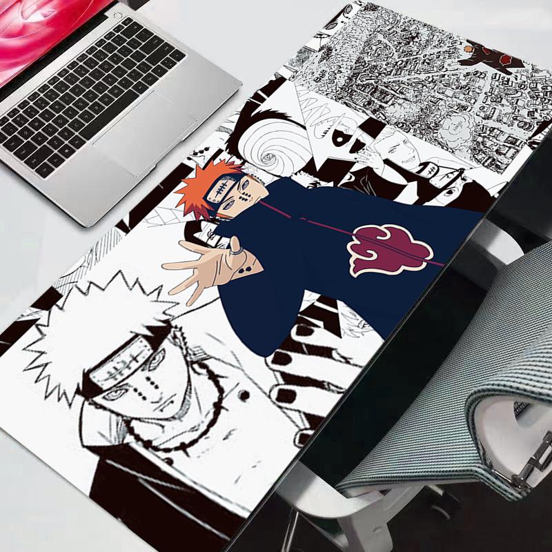 Large Esports Naruto Mouse Pad Smooth Flexible Rubber Gamer PC Computer Keyboard For CSGO Kawaii Mosuepad Durable