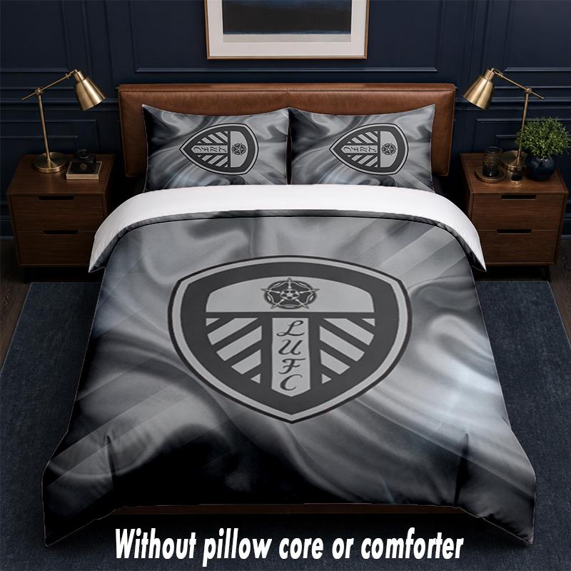 Дизайн Leeds United Постельное белье Комплект 1 пододеяльник + 2 наволочки Мягкое дышащее Домашнее постельное белье