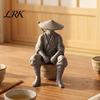 Коллекционный Орнамент Странствующего Рыцаря, 3D-печатная Фигурка Древнекитайского Отшельника-Воина, Статуэтка Мечника с Бамбуковой Шляпой, Креативное Украшение для Рабочего Стола для