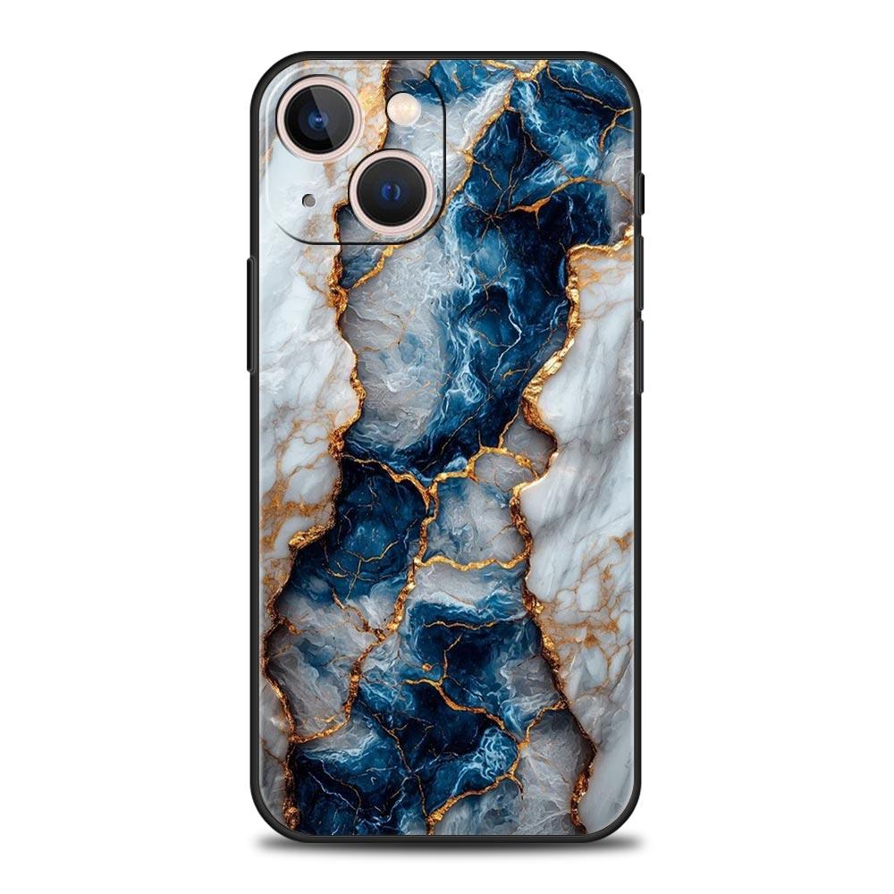 Мраморный Каменный Чехол Для Телефона Для iPhone 17 Air 16 Plus 13 15 14 12 11 Pro MAX 7 8 SE Мягкий ТПУ Ударопрочный Чехол Funda