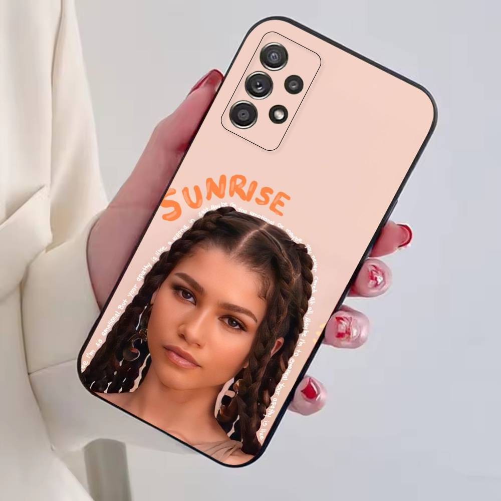 Z-Zendaya Hot Actress Phone Case For Samsung S25,S24,S21,S22,S23,S30,Ultra,S20,Plus,Fe,Lite,Note,10,Black Cover