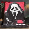 Scream 2D Flat Pattern Flannel Blanket High quality All Seasons Warmth and Comfort Perfect for Christmas Gifts.SMT0917373