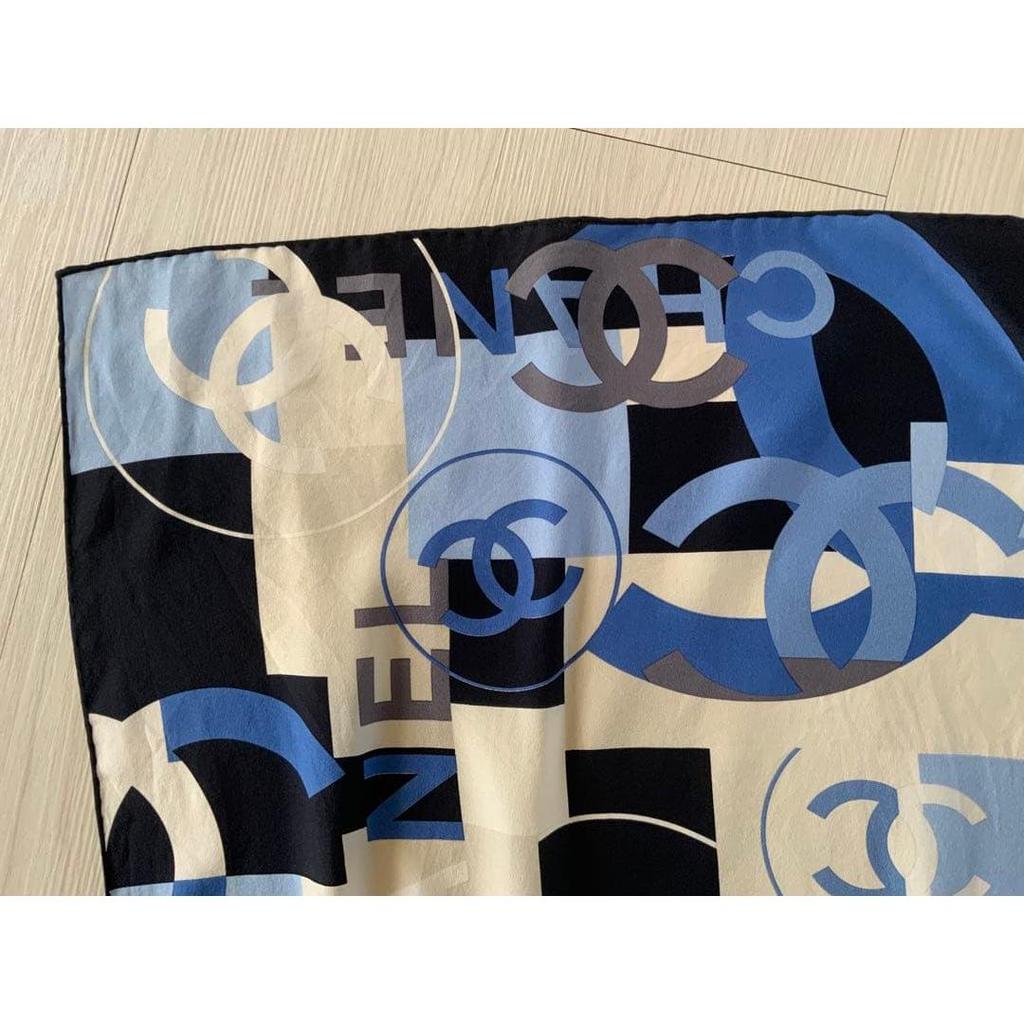 Used CHANEL Coco Mark All-over Pattern Scarf