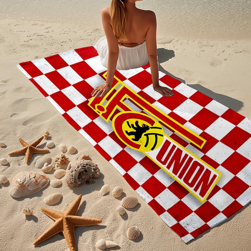 1PC Union Football Emblem Beach Towel - Soft, Absorbent Microfiber, Lightweight, Ideal for The Beach, Parties, Travel, Camping fan gifts