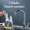 New 3 Modes Sink Faucet 360 Degree Rotation Filter Extension Tube Shower Water Saving Tap Universal Kitchen Gadgets Accessories
