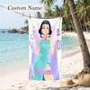 zoey Custom Name Printed Beach Towel Personalized Soft Towel For Swimming Beach Travel