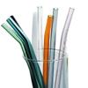 8Pcs Reusable Glass Straw Set High Borosilicate Smoothie Cocktails 12mm Straw Healthy Eco Friendly Drinking Straw Clear Brush