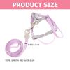 1Set Cat Leash and Harness Kitten Set Adjustable Comfortable Escape Proof Small Harness for Cats Outdoor Walking Rope