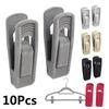 10pcs Storage Bathroom Household Non-slip Coat Holder Hanging Hooks Velvet Hangers Clips Dress Rack
