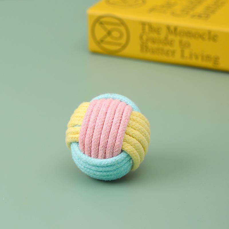 Игрушка для дразнения кошек: Точить когти и чистить зубы с помощью макаронной хлопковой веревки