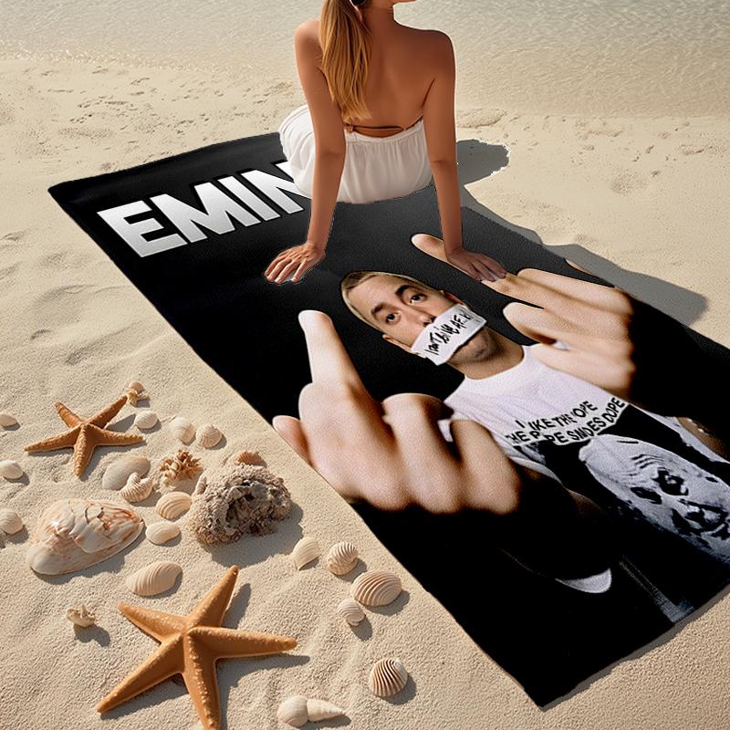 Eminem Fashion Beach Towel: Ideal for Summer Adventures Soft, absorbent and quick drying suitable for swimming and bathing