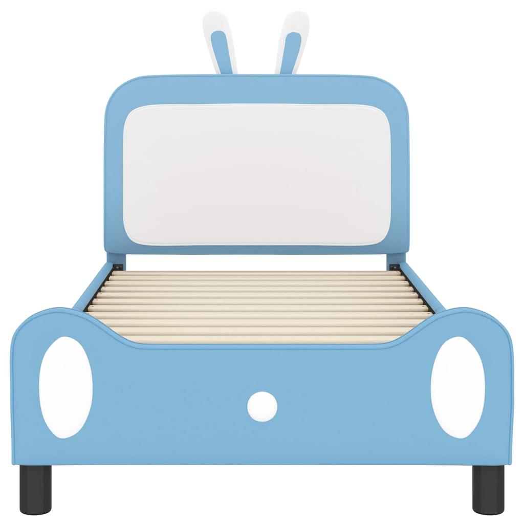 Kids Bed Frame with Headboard Blue 80 x 200 cm PU