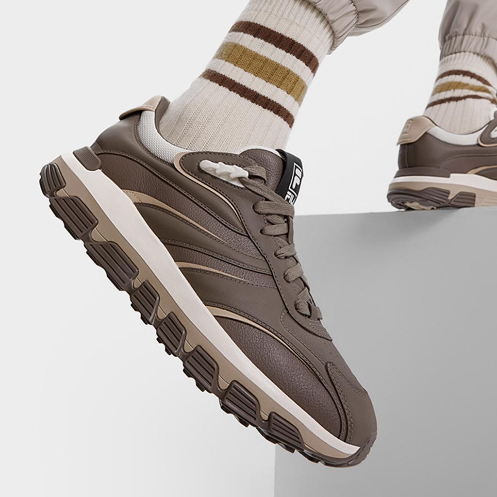 Fila Лента Спортивные Повседневные Прочные Низкие Кроссовки Мужские кроссовки Коричневые F12M443112FWW