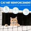 Сетка для кошек на балкон 3x4 м, армированная стальной проволокой, защитная сетка для кошек, устойчивая к погодным условиям, сетка для защиты от падения кошек, садовая сетка, сетка для защиты от птиц