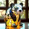 Creative Panda Dolphin Lion Leopard Dog Animal Resin Led Night Light Ornament For Desk