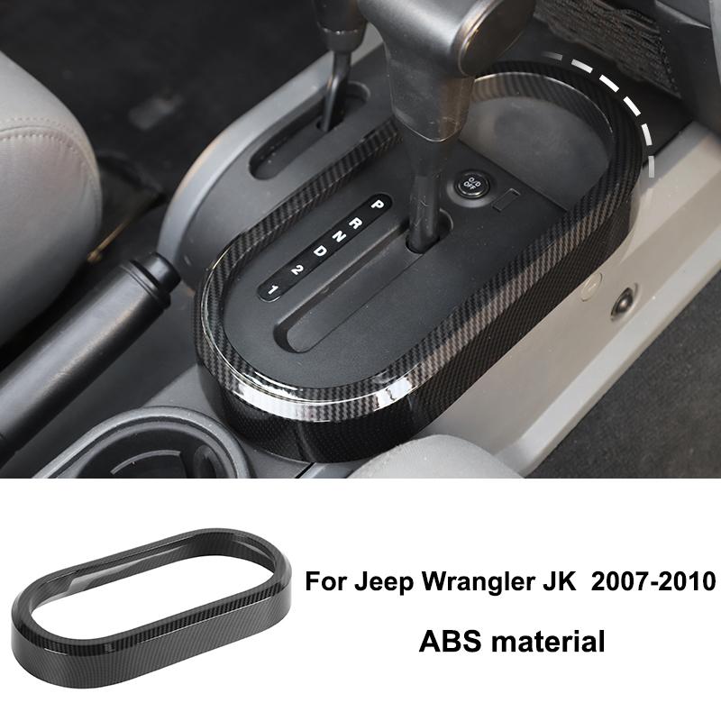 BAWA Carbon Fiber Grain Car Center Console Dashboard Decoration Cover for Jeep Wrangler JK 2007 2011-2017 Interior Accessories