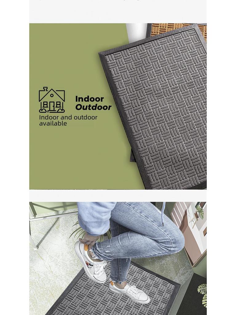 Полосатый полипропиленовый резиновый коврик для входа в дом - противоскользящий входной коврик для дома