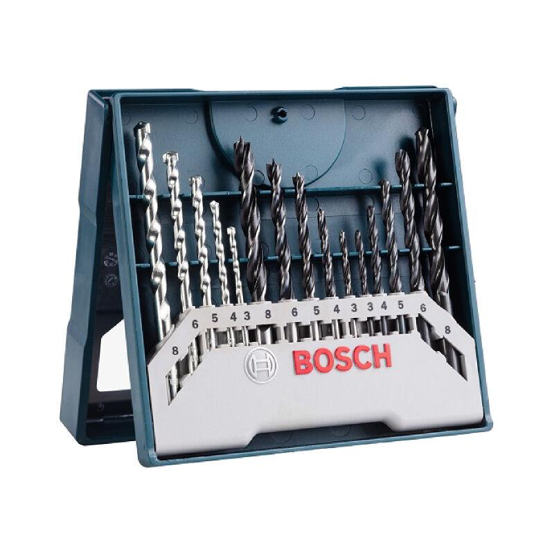Bosch Электрические сверла, набор из 15 шт., смешанный набор, подходят для электрических дрелей Bosch