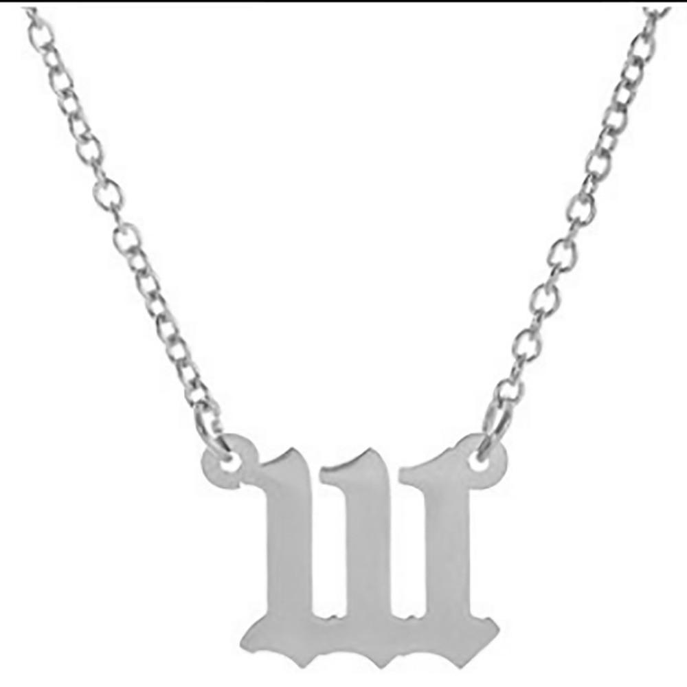 Трендовое европейское ожерелье с уникальным цифровым дизайном, элегантный простой модный аксессуар для женщин