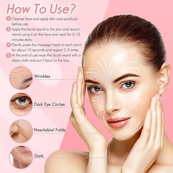 Красный свет для лица 4 в 1 инструмент для ухода за кожей с EMS микротоком вибрацией для лица перезаряжаемый массажер для лица для ухода за лицом и глазами