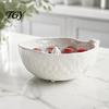 Sophisticated Ceramic Kitchen Decor Berry Washing Bowl with Drainage Holes, Fruit Essential for Lovers Rinse Basin, Colander Fresh Berries Vegetables