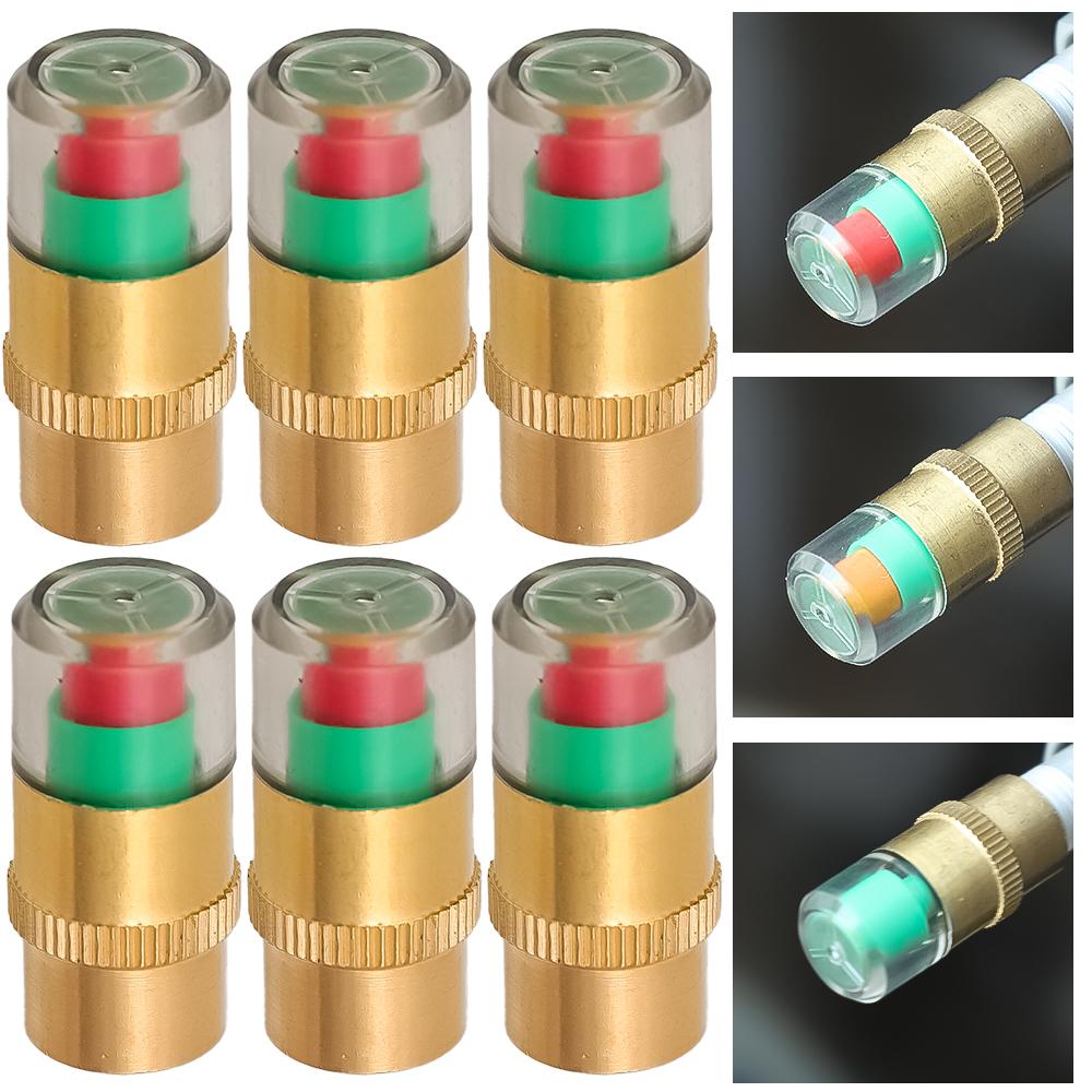 Copper Core Tire Pressure Monitor Valve Stem Cap Sensor Indicator Alert for Auto Car Motorcycle Bike Stainless Steel Accessories Valve Stems 1