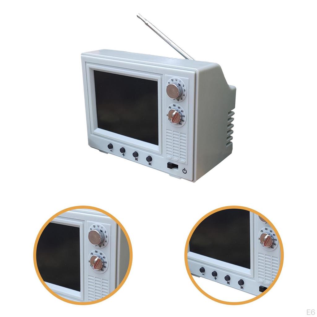 Dollhouse TV Mini Television Set 1/12 Miniature Furniture Can Play Video Gift Tiny