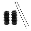 2Pcs Motorcycle Front Fork Covers,Shock Boots Replacement Repair with Zip Ties Rubber Gaiter