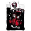 Bedding Set - La Casa De Papel - Bella Ciao - 100% Cotton - 140x200 Cm - Officially Licensed