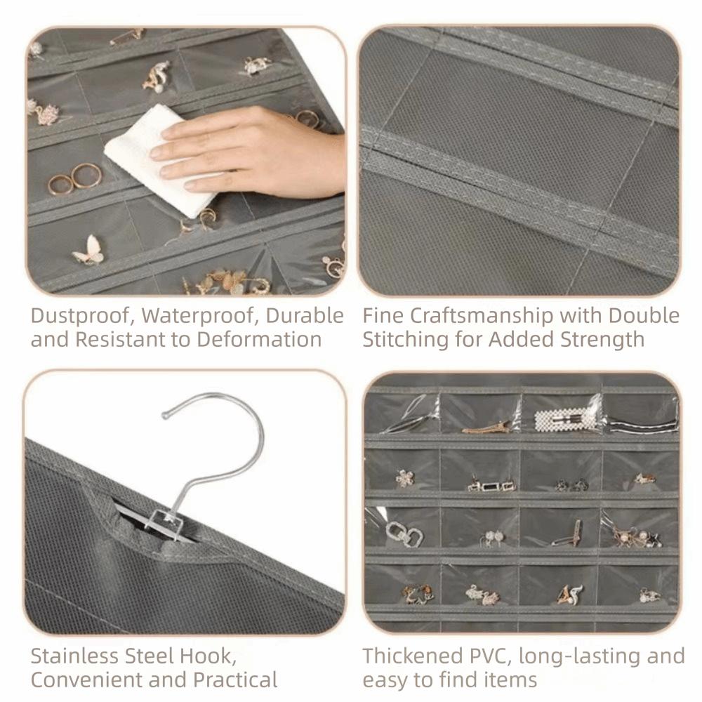 Non-woven Jewelry Storage Bag Foldable Hanging Storage Bag Women Jewelry Organizer Home Use