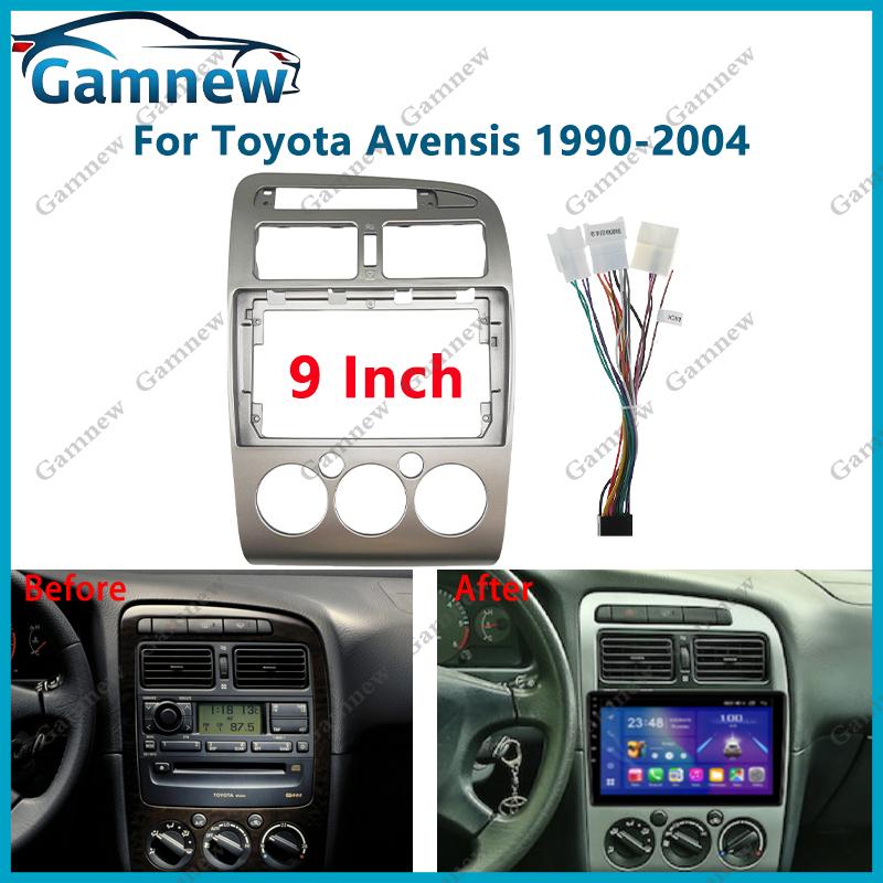 9 Inch Car Frame Fascia Adapter For Toyota Avensis 1990-2004 Android Radio Dash Fitting Panel Kit