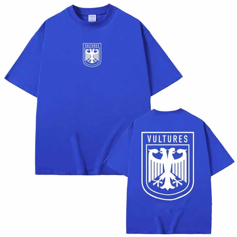 Мужская футболка из 100% хлопка, рэпер Канье Уэст, Стервятники, новый музыкальный альбом, футболки с рисунком, мужские и женские модные футболки в стиле хип-хоп большого размера