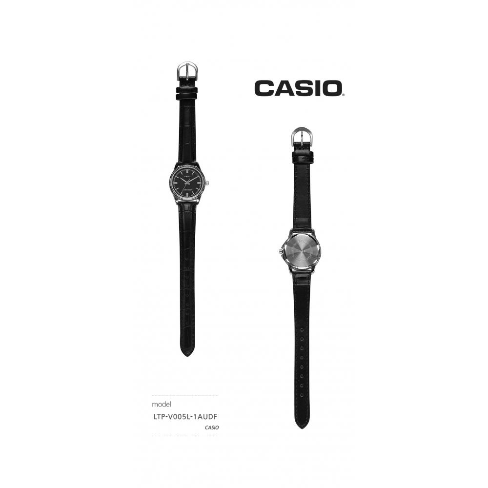 Casio Ltp V005l 1audf  Ltp V005l 1a  Аналоговые Студенческие Женские Кожаные Часы