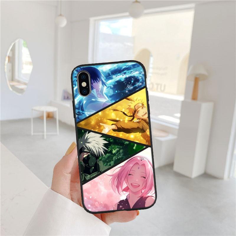 PP46 Чехол-бампер для телефона Samsung Galaxy S20 S21 S22 Ultra FE + Plus A21S A22 A24 A25 A26 A30 A30S A31 с принтом Наруто Акацуки