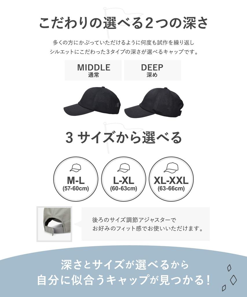 Сетчатая кепка для мужчин и женщин идеальная большая УФ бейсболка ЧЕРНАЯ [CASTANO] [Найти кепку] Однотонная, унисекс, глубокая, размер, защита, кепка, (глубоко), 60см-63см