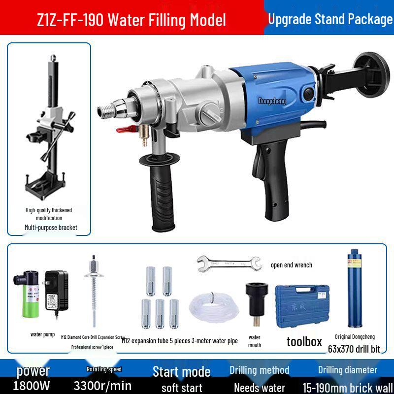 Diamond Core Drill for Concrete AC Vent Openings - Light-Duty Benchtop High-Power Machine