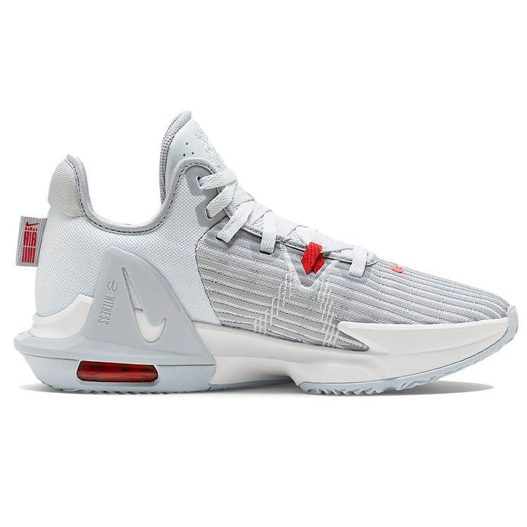 Nike Мужские кроссовки LeBron Witness 6 EP Pure Platinum серые университетские-красные белые DC8994-003