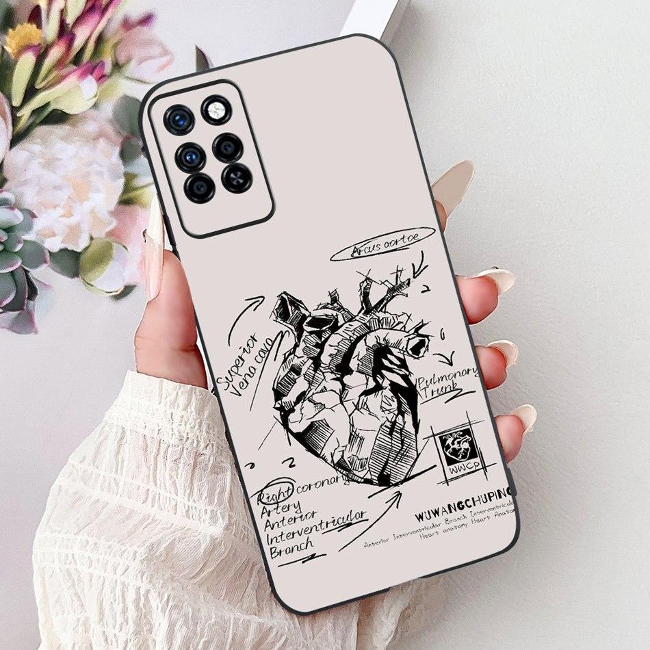 For Infinix Note 10 Pro Note10 Elegant Butterfly Cat Printed Phone Case For Infinix Note 10 10Pro NFC Black Silicone Soft Cases