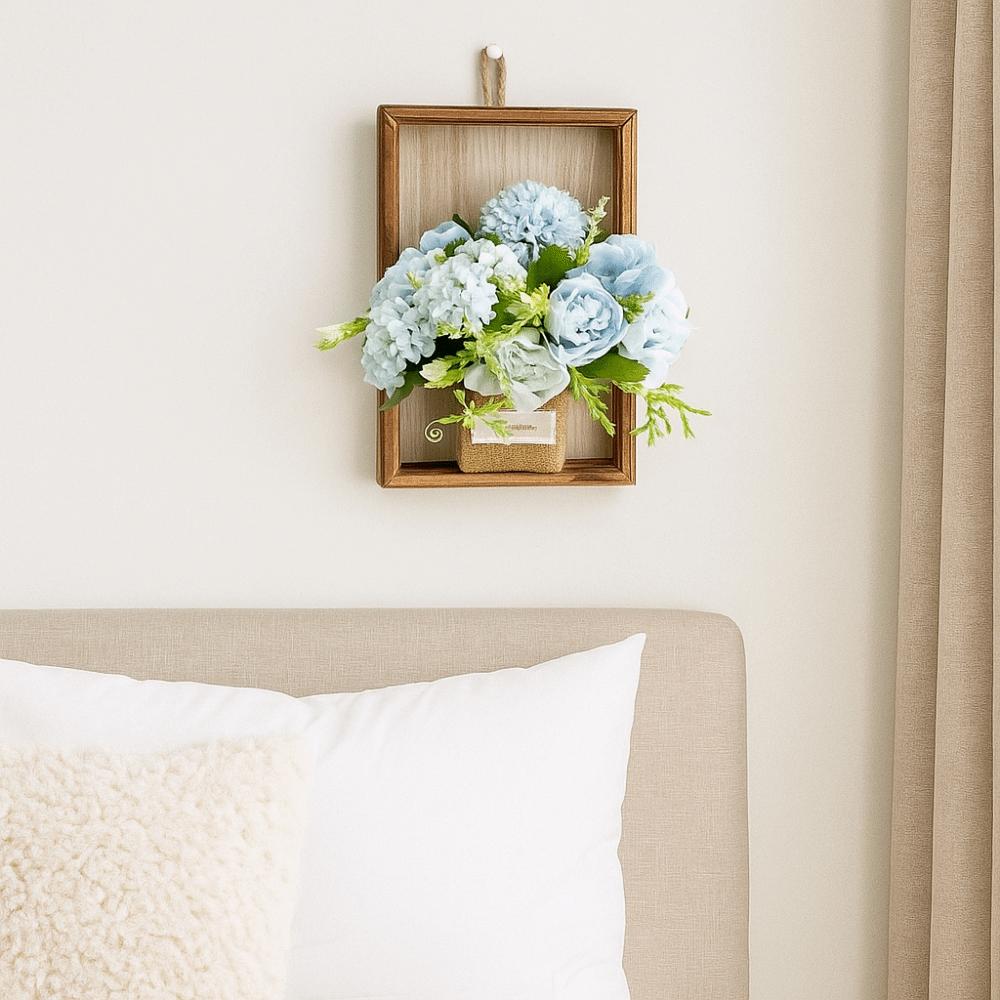 Искусственная цветочная настенная фоторамка 3D Ручная работа Имитация цветов Декор Настенное украшение