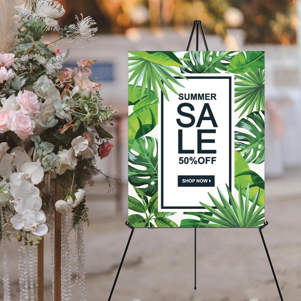 PATIKIL Sign Easel 4 шт. Складной держатель для плаката, складной презентационный напольный мольберт для свадебного плаката и фото, черная подставка, дисплей,