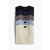 H M 5 Piece sliM FiT T sHirT seT Beige ligHT Blue Grey
