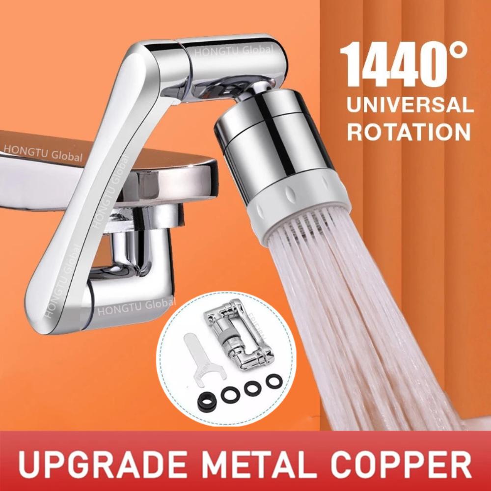 Metal 1080° Universal Rotation Faucet Sprayer Head for Extension Faucets Aerator Bubbler Nozzle Kitchen Tap Washbasin Robot Arm