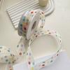 2.5CM Beautiful Colorful Ribbons Candy Color White Chiffon Ribbons Birthday Gift Box Packaging Material