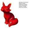 Cinnabar Fox Ornament Red Fox Figurine Miniature Fox Statue Sculpture Car Dashboard Home Office Feng Shui Decoration