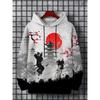 Samurai Men's Hoodie Print Y2k Sweatshirt Harajuku Hooded Shirt Pullover Casual Oversized Long Sleeve Sport Top Men's Clothing