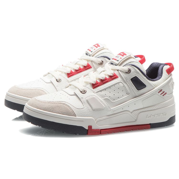Li-Ning Journey Slip-Resistant Lightweight Low-Top Skate Shoes Men Sneakers Cloud-White AGCR297-1