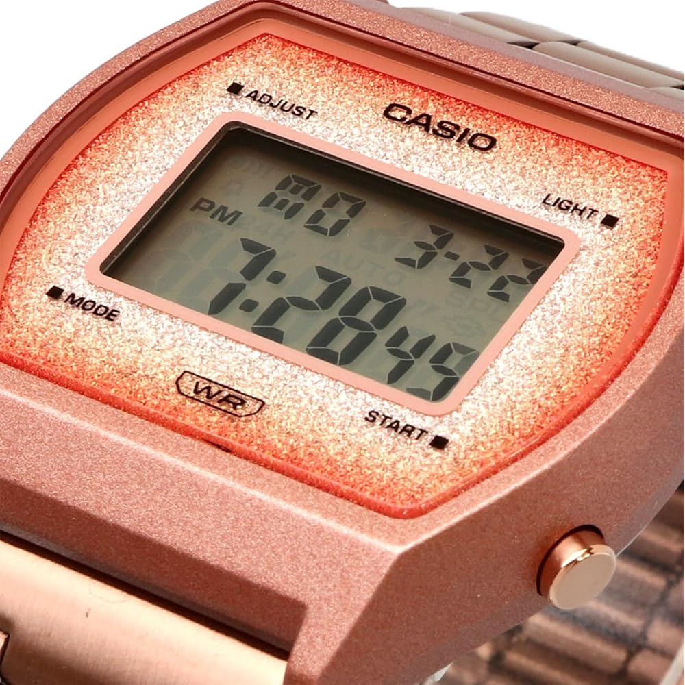 Casio Винтажная серия B640WCG-5 Унисекс Цифровые часы Розовое золото Блестящий циферблат