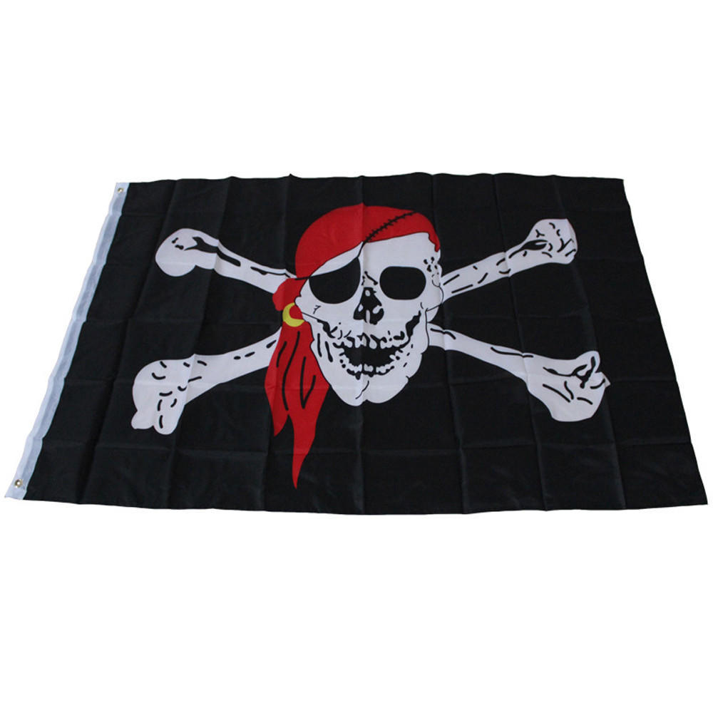 Fashion Pirate Flag 3x5 Ft Calico Flag Balloween Jolly Roger Skull Flag Polyester Banne