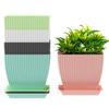 Plastic Round Flower Pots for Home Planters, Terrace, Garden Etc | Pack of 05 | Multicolor | Suitable for Home Indoor & Outdoor Gardening Plants