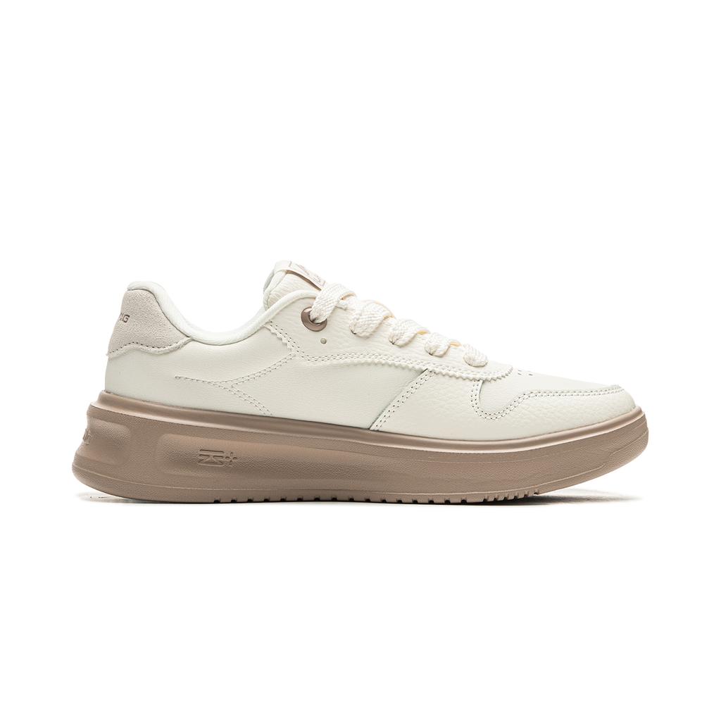 Li Ning Cloud Sky Скользкие, износостойкие, дышащие низкие кеды для скейтборда Женские Белые AGCU320-2